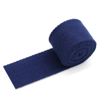 Blue Cotton Twill Tape Polyester Webbing Strap For Bag Belt Accessories Blue 25mm Wide Bag Strap Cotton Twill Webbing