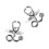 1 paar manchetknopen overhemd met stethoscoopdesign ( ) 9