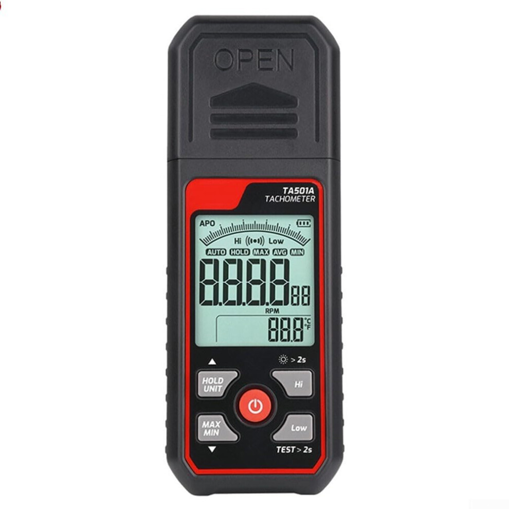 Digital Tachometer Ta501a Non-Contact Rpm Meter 2.5-99999 Rpm Range With Display Auto-Off For Industrial And Diy Use 9084446055955