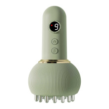 Cordless Drainage Massager Anti Cellulite Massage For Legs Arms Butt Belly Microcurrent Light Heat Vibration Green