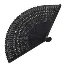 bambus vintage faltfächer aus seide für frauen als geschenk