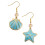 One Pair Asymmetric Shell Star Shaped Summer Ear Studs 5