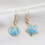 One Pair Asymmetric Shell Star Shaped Summer Ear Studs 9