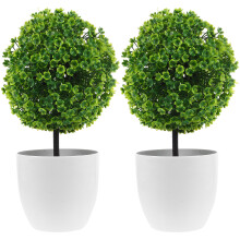2Stk Dekorative Pflanzkugel Bunt Kunstpflanze Mini Bonsai Für Zuhause