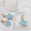 One Pair Asymmetric Shell Star Shaped Summer Ear Studs 11