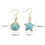 One Pair Asymmetric Shell Star Shaped Summer Ear Studs 2