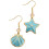 One Pair Asymmetric Shell Star Shaped Summer Ear Studs 1