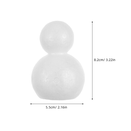 6St Lichtgewicht Polystyreen Sneeuwpop Modellen Voor DIY Decor 2
