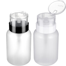2 pumpspender-flaschen kunststoff für nagellackentferner, alkohol