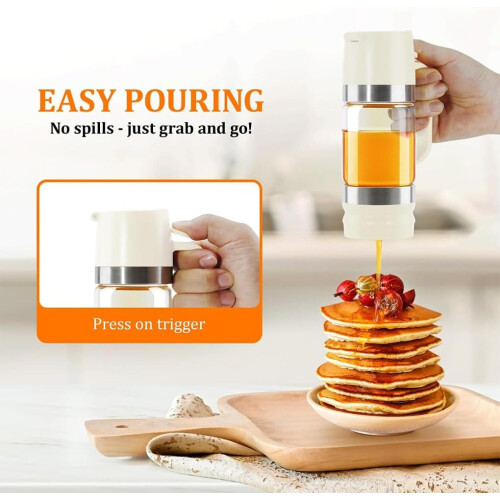 No Drip Honey Dispenser With Removable Covers No Drips Trigger On Handle Black Finish 2