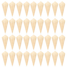 50 einweg holz häppchenhütchen eiswaffel becher party