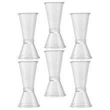 6-teiliges kunststoff doppel maßbecher set, beidseitig, bar cocktail