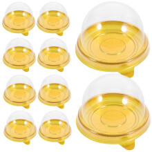100 stk runde kunststoff transparente puff container für mondscheinkuchen