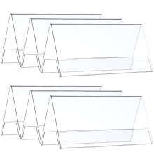 6er-pack acryl displayständer transparent für namensschilder büro