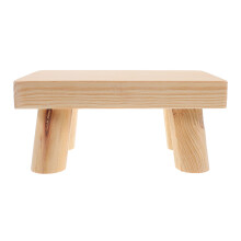 escalón portátil de madera natural antideslizante para niños