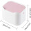 Trash Can Desk Bin, Mini Portable Table Waste Bin Press-Type Lid Desktop Dustbin Tissue Box Holde 2