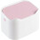 Trash Can Desk Bin, Mini Portable Table Waste Bin Press-Type Lid Desktop Dustbin Tissue Box Holde 1