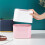 Trash Can Desk Bin, Mini Portable Table Waste Bin Press-Type Lid Desktop Dustbin Tissue Box Holde 9