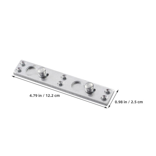 4pcs square corner round nail bed hinge thickened silver connector 1