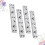 4pcs square corner round nail bed hinge thickened silver connector 10