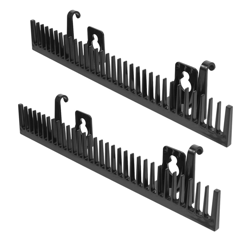 Iplusmile 2Pcs Portable Hair Rack For Bundles Black Abs Hair Extension Organizer