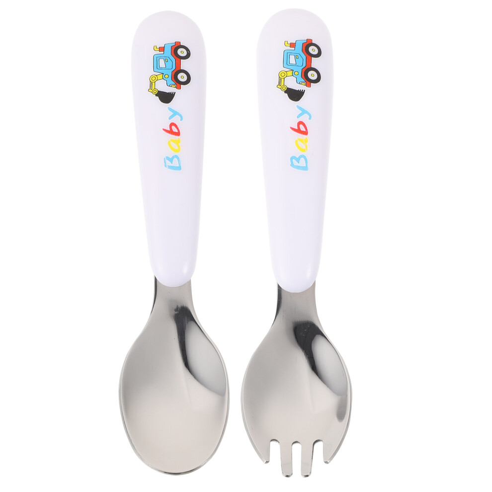 Artibetter 1 Set Nonslip Baby Training Fork Spoon Premium With Box