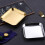 2pcs stainless steel square storage dessert plates silver 6