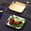 2pcs stainless steel square storage dessert plates silver 3