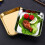 2pcs stainless steel square storage dessert plates silver 5
