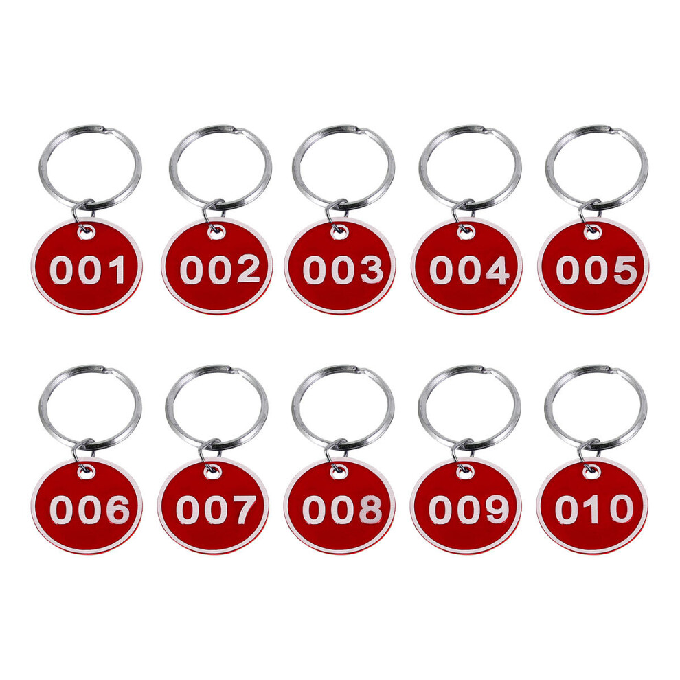 1 Pack Of 10 Numbered Key Tags With Ring, Id Labels 1 To 10 3271678332817