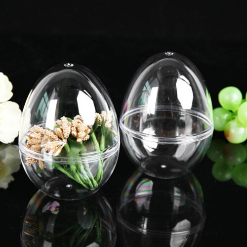 high transparent flat bottom egg-shaped plastic storage box 2