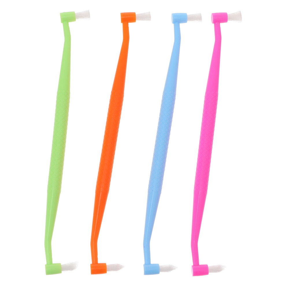 Villcase 4 Pcs Tapered Tuft Toothbrush For Orthodontic Braces With 2 Heads