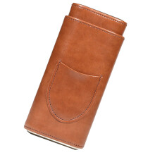 Portable PU Cigar Humidor Travel Case