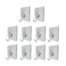 10pcs waterproof adhesive wall hooks for bathroom kitchen