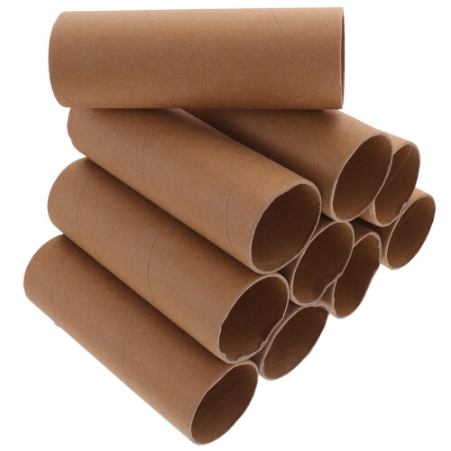 12pcs brown paper rolls for crafts, cardboard tubes for diy projects