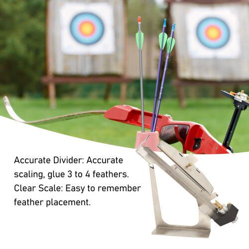 Archery Feather Stick Tool with Adjustable Anti Slip Base for Stability 2