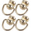 4Pcs Rotatable Rivet Stud D Rings for Backpack Purse Accessories 4