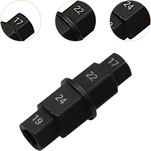 Hex Axle Tool 17mm 19mm 22mm 24mm Spindle Socket Adapter for Motorcycle, Accessory, Sturdy, Versatile 1