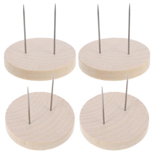 4 pezzi legno per e peluche, uncinetto