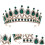 1Retro Groene Rhinestone Tiara Bruidsaccessoire Feestdagen 4