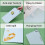 Small Plastic Cutting Board Set, 2-pieces Camping Cutting Board Dishwasher Safe, Embedded knife 2