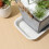 5Pcs Rectangular Plastic Plants Tray Beige Durable for Flower Pots 6