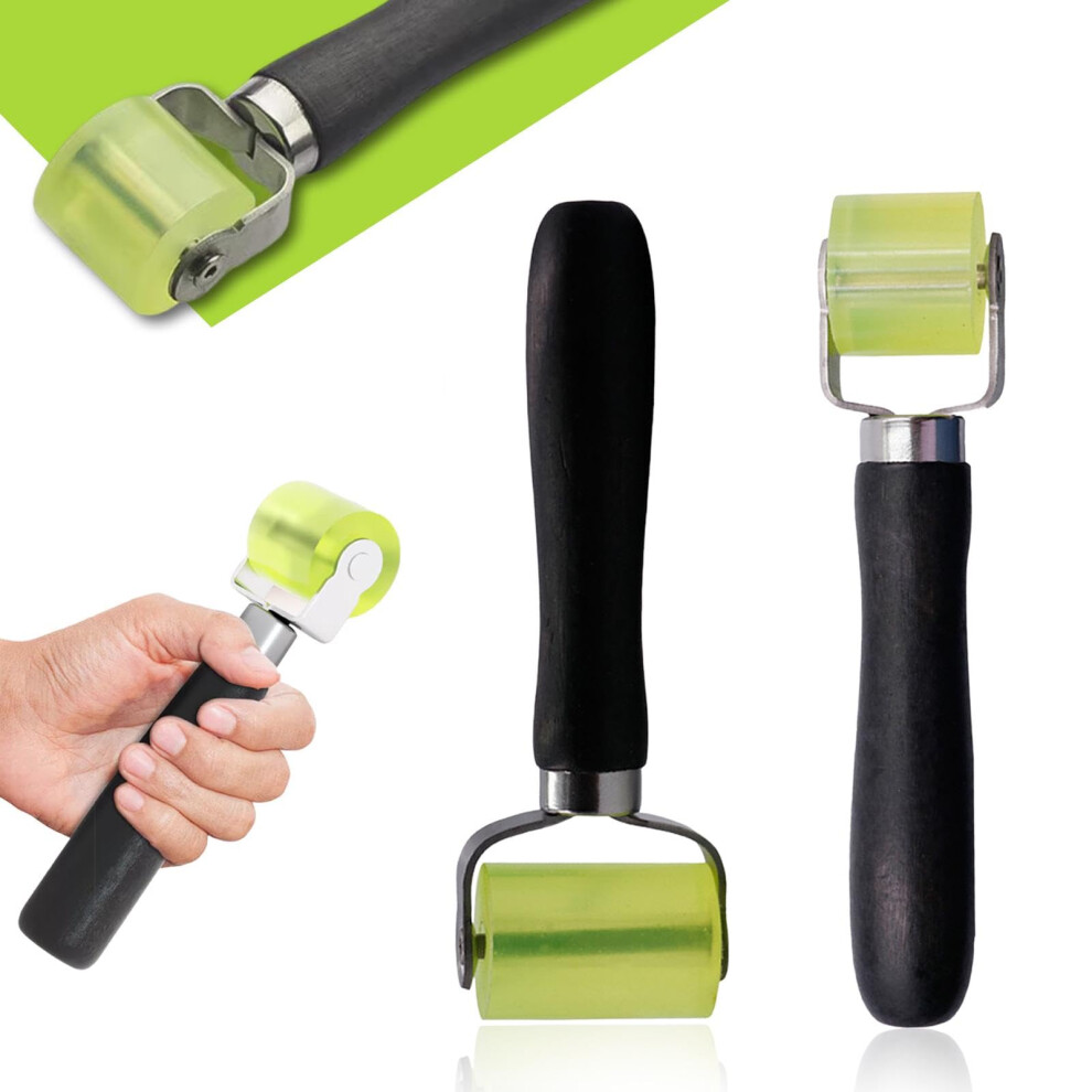 Automotive Sound Deadening Roller Rubber Seam Roller 2-Piece Wheel Roller For Car Audio Linoleum Wallpaper Green 9084446056815