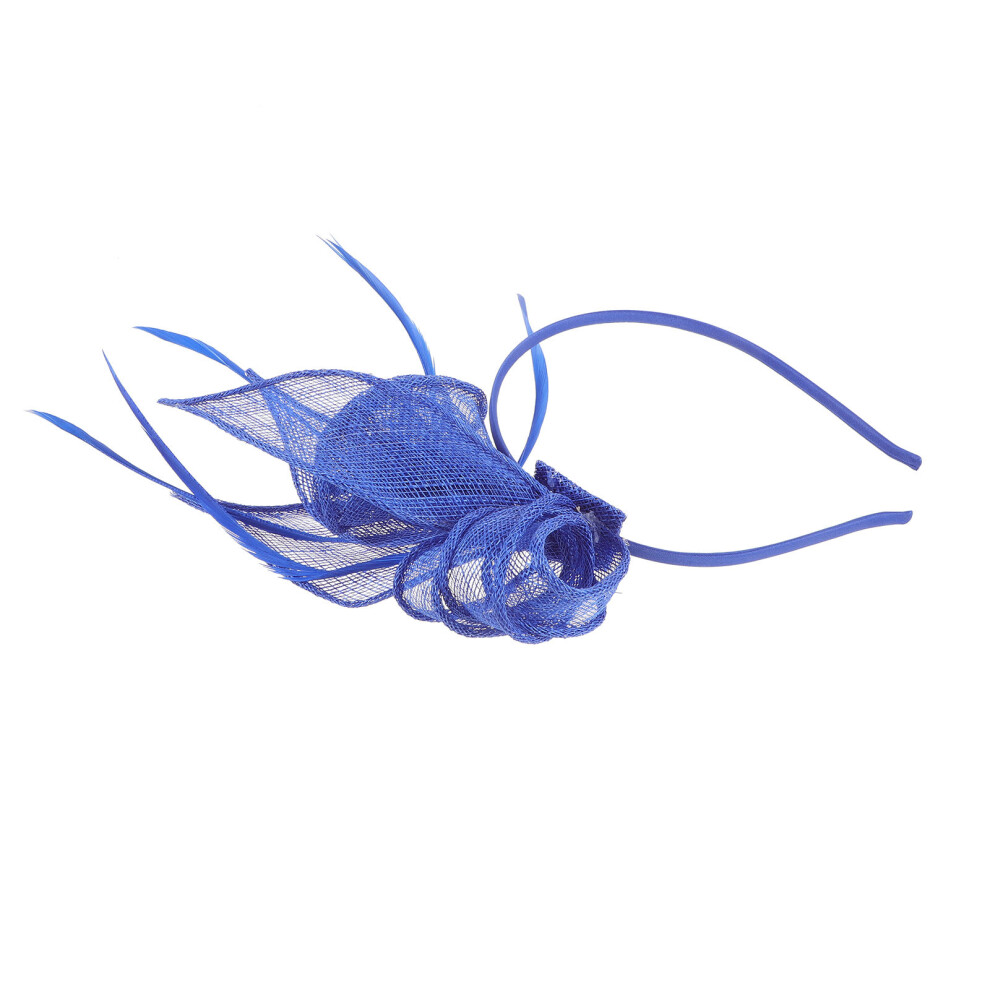 Czapka Z Siatki Z Opaską Damska Na śLub I WyśCigi (Niebieska)-image