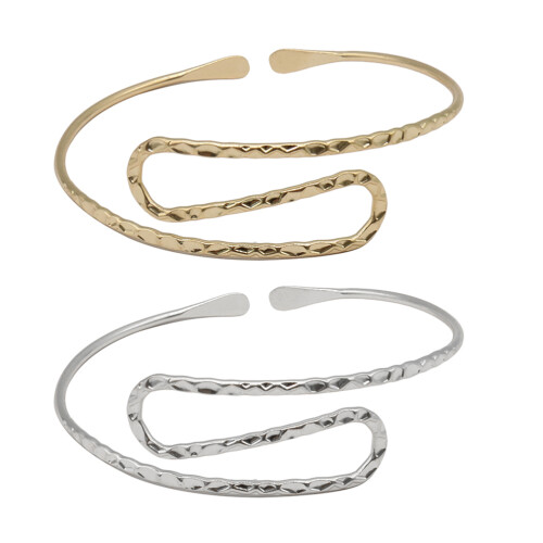 2St Open Arm Cuff Bangle Metalen Armband Dames Thuis