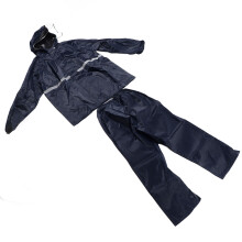 Split Rain Jacket Pants Set PVC Navy Blue XXL Waterproof Breathable Men Women