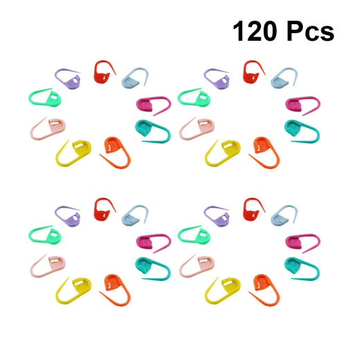 Marcadores para tricô e crochê, 120 peças, 10 cores, com 2