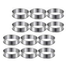 12Pièces Anneaux Pour Acier Inoxydable Argentés Pour Cuisson