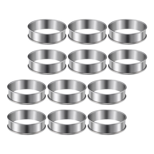 12Pièces Anneaux Pour Acier Inoxydable Argentés Pour Cuisson