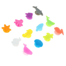 24 unid. marcadores de com animais marinhos silicone